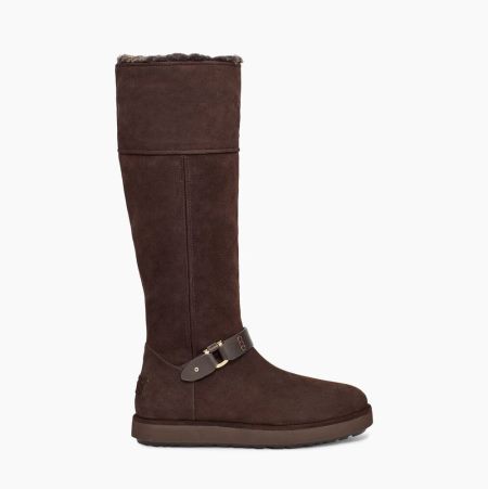 UGG Classic Berge Tall Suede - Boots Dame - Mørke (NO-I321)